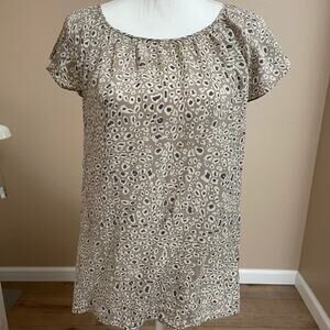 Banana Republic Silk Blouse Womens 12 Business Casual